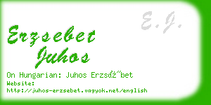 erzsebet juhos business card